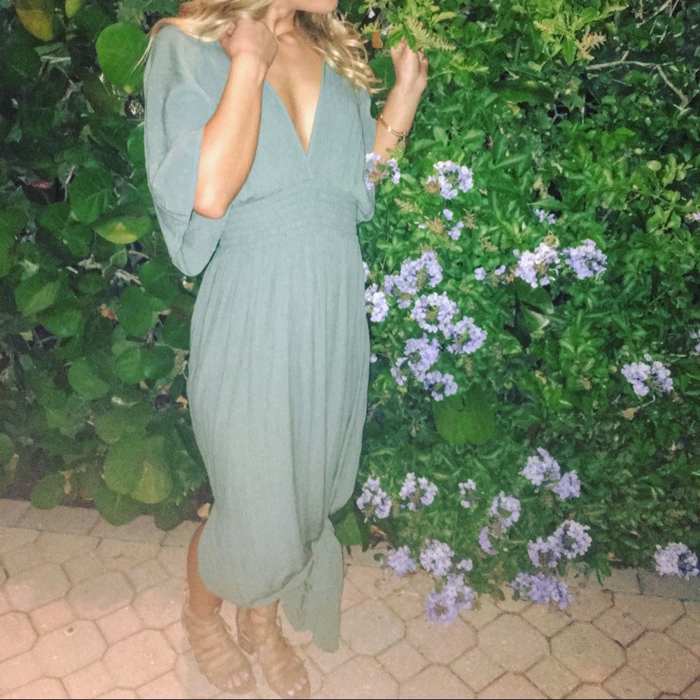 Apricot Lane Seaform Green Maxi Dress